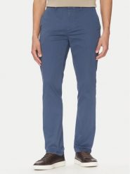 Tommy Hilfiger Chinosy Denton MW0MW37873 Niebieski Slim Fit. Niebieskie eleganckie spodnie męskie Tommy Hilfiger, bez wzorów, z bawełny. Za 249.99 zł.