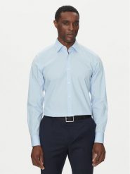 BOSS Koszula H-HANK-kent-C3-214 50538949 Niebieski Slim Fit. Niebieskie koszule męskie Boss, m, bez wzorów, z bawełny, bez kołnierzyka, bez ramiączek. Za 259.99 zł.