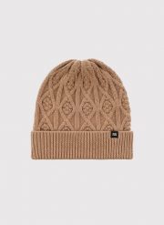 PAKO LORENTE – Beżowa czapka męska z wełną. Brązowe czapki męskie Pako Lorente, na zimę, bez wzorów, z nylonu. Za 149.99 zł.