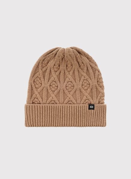 PAKO LORENTE – Beżowa czapka męska z wełną. Brązowe czapki męskie Pako Lorente, na zimę, bez wzorów, z nylonu. Za 149.99 zł.