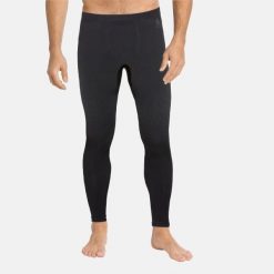 Spodnie termoaktywne narciarskie męskie Odlo Performance Warm Eco, leggins. Czarne bielizna termoaktywna męska Odlo, m, bez wzorów, bez ramiączek, narciarskie. Za 369.99 zł.