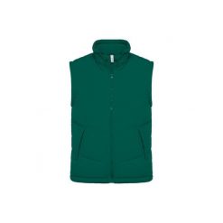 Wyściełana polarem kurtka bez rękawów Kariban Warmer. Zielone kurtki męskie KARIBAN, m, bez wzorów, z polaru, bez ramiączek, bez kaptura. Za 223.50 zł.