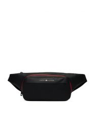 Tommy Hilfiger Nerka Th Foundation Bumbag AM0AM14159 Czarny. Czarne saszetki męskie Tommy Hilfiger, bez wzorów, ze skóry. Za 329.99 zł.