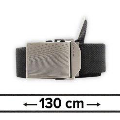 Pasek Materiałowy, Czarny Militarny Solidny, 130 cm, Klamra Zamykana Manualnie -Pako Jeans. Czarne paski męskie Pako Jeans, bez wzorów, z jeansu, klasyczne. Za 49.00 zł.