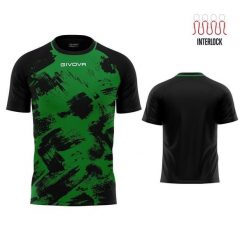 Koszulka sportowa Givova Art Interlock zielono-czarna 3XS. Czarne t-shirty sportowe męskie Givova, xs, bez wzorów, z poliesteru, sportowe, bez ramiączek. Za 136.99 zł.