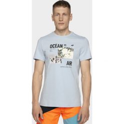 T-shirt męski TSM254 - jasny niebieski. T-shirty męskie marki 4f. Za 59.99 zł.
