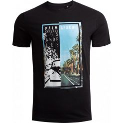 T-shirt męski TSM618 - głęboka czerń - Outhorn. T-shirty męskie marki Outhorn. Za 49.99 zł.