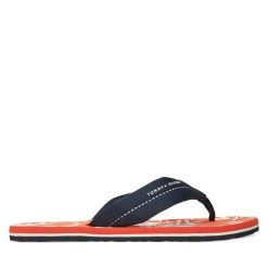 Japonki Tommy Hilfiger. Niebieskie klapki i japonki męskie Tommy Hilfiger, bez wzorów. Za 129.99 zł.