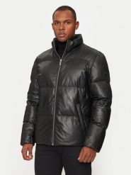 KARL LAGERFELD Kurtka skórzana 555010 544415 Czarny Regular Fit. Czarne kurtki męskie KARL LAGERFELD, m, bez wzorów, ze skóry, bez ramiączek, bez kaptura. Za 2,989.00 zł.
