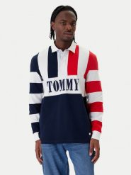 Tommy Jeans Polo Archive Rugby DM0DM23054 Granatowy Relaxed Fit. Niebieskie koszulki polo męskie Tommy Jeans, m, bez wzorów, z bawełny, bez kołnierzyka, bez ramiączek. Za 529.99 zł.