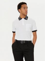 Versace Jeans Couture Polo 78GAGT04 Biały Regular Fit. Białe koszulki polo męskie Versace Jeans Couture, m, bez wzorów, z bawełny, bez kołnierzyka, bez ramiączek. Za 489.99 zł.