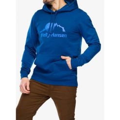 Bluza z kapturem męska Helly Hansen Nord Graphic Pullover Hoodie. Niebieskie bluzy nierozpinane męskie Helly Hansen, m, bez wzorów, casualowe, bez ramiączek, z kapturem. Za 369.50 zł.