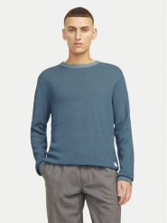Jack & Jones Sweter Globe 12258139 Niebieski Regular Fit. Niebieskie kardigany męskie Jack & Jones, m, bez wzorów, z bawełny, bez ramiączek. Za 89.99 zł.