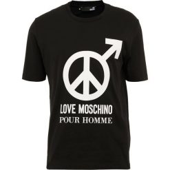 Love Moschino Tshirt z nadrukiem black. Czarne t-shirty męskie Love Moschino, z nadrukiem, z bawełny. Za 349.00 zł.
