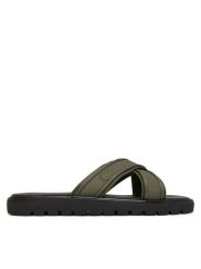 Calvin Klein Klapki Sq Molded Sandal Xcross Wb HM0HM02101 Zielony. Zielone klapki i japonki męskie Calvin Klein, bez wzorów, z materiału. Za 359.99 zł.