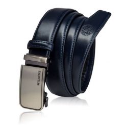 Skórzany pasek BETLEWSKI C30-TO GRANATOWY 120. Niebieskie paski męskie Betlewski, bez wzorów, ze skóry. Za 89.99 zł.