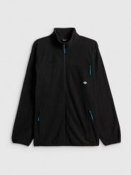 4F Polar relaxed ze stójką męski - czarny L. Czarne bluzy z polaru męskie 4f, l, bez wzorów, z polaru, sportowe, bez ramiączek, bez kaptura. Za 189.99 zł.