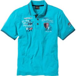 Shirt polo z efektownym zdobieniem bonprix turkusowy. Koszulki polo męskie marki bonprix. Za 44.99 zł.
