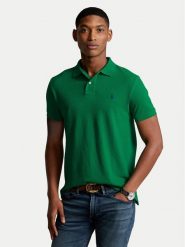 Polo Ralph Lauren Polo 710795080019 Zielony Slim Fit. Zielone koszulki polo męskie Polo Ralph Lauren, m, bez wzorów, z bawełny, bez kołnierzyka, bez ramiączek. Za 359.99 zł.