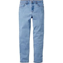 Dżinsy ze stretchem Classic Fit Tapered bonprix jasnoniebieski. Jeansy męskie marki bonprix. Za 89.99 zł.