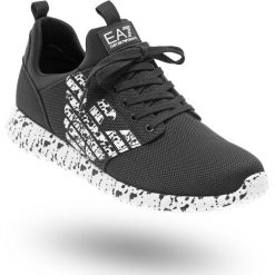 SNEAKERSY EA7 Emporio Armani. Czarne buty sportowe na co dzień męskie EA7 Emporio Armani, m, z aplikacjami, z syntetyku, bez ramiączek, bez kaptura. Za 475.30 zł.
