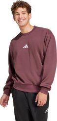 Bluza męska adidas Essentials Feelcozy Fleece brązowa JE3786 L. Brązowe bluzy nierozpinane męskie ADIDAS, l, bez wzorów, bez ramiączek, bez kaptura. Za 194.56 zł.