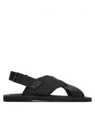 Emporio Armani Sandały EM004323 AF25617 MC012 Czarny. Czarne sandały męskie Emporio Armani, ze skóry, bez zapięcia. Za 1,069.00 zł.