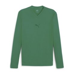 Koszulka z długim rękawem Puma Teamgoal. Zielone koszulki męskie z długim rękawem Puma, bez wzorów, sportowe, bez kołnierzyka, bez ramiączek. Za 175.50 zł.