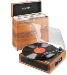 Gramofon Fenton RP170L z Bluetooth i etui na płyty - Lightwood one size. Gramofony Fenton. Za 457.00 zł.
