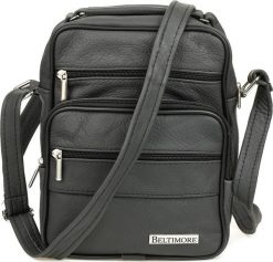 Beltimore Męska mała torba skórzana przez ramię Beltimore szara G19. Szare torby męskie na ramię Beltimore, bez wzorów, przez ramię, małe. Za 139.99 zł.