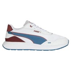 Męskie Skórzane Buty Sportowe Runtamed Plus. Białe buty trekkingowe męskie Puma, bez wzorów, sportowe, bez obcasa, bez zapięcia. Za 374.99 zł.