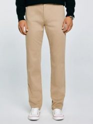 Spodnie męskie chinosy beżowe Trevor 801. Brązowe spodnie na co dzień męskie Big Star, z aplikacjami, z tkaniny, eleganckie. Za 229.99 zł.