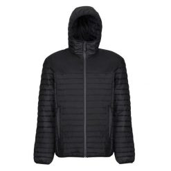 Męska Ocieplana Kurtka Z Recyklingu. Czarne kurtki męskie Regatta, l, bez wzorów, z puchu, sportowe, bez ramiączek, bez kaptura. Za 320.99 zł.
