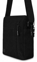 Męska, Materiałowa Torebka, Saszetka, Listonoszka - Pako Jeans - Czarna. Czarne saszetki męskie Pako Jeans, bez wzorów, z jeansu, małe. Za 45.00 zł.