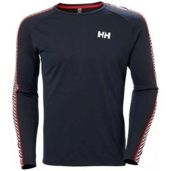 Bluza Helly Hansen lifa active stripe crew. Niebieskie bluzy nierozpinane męskie Helly Hansen, s, bez wzorów, bez ramiączek, bez kaptura. Za 260.00 zł.