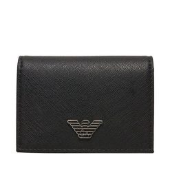 Portfel Emporio Armani. Czarne portfele męskie Emporio Armani, bez wzorów. Za 379.99 zł.