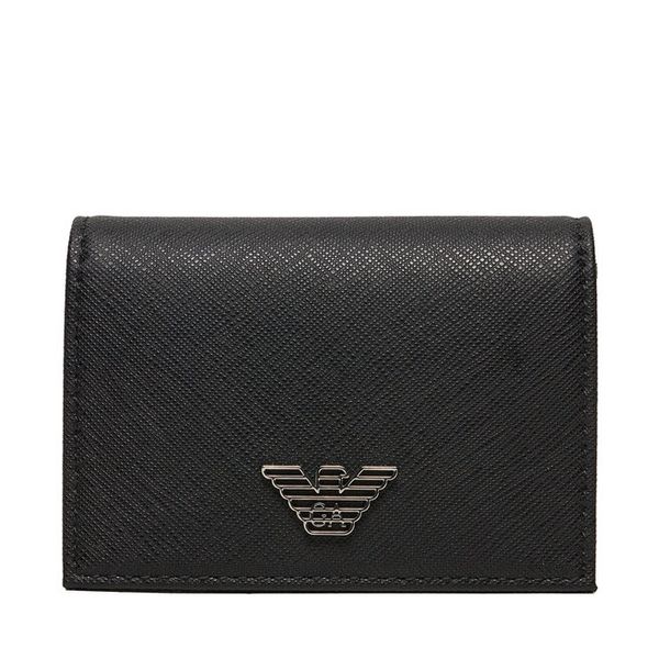 Portfel Emporio Armani. Czarne portfele męskie Emporio Armani, bez wzorów. Za 319.99 zł.