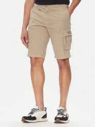 Aeronautica Militare Szorty materiałowe 251BE066CT1122 Beżowy Regular Fit. Brązowe szorty męskie Aeronautica Militare, bez wzorów, z bawełny. Za 349.99 zł.