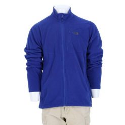 Second life - Męska niebieska kurtka polarowa TNF - Jak nowy. Niebieskie kurtki męskie The North Face, m, bez wzorów, z polaru, sportowe, bez ramiączek, bez kaptura. Za 170.36 zł.