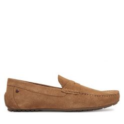 Mokasyny Jack & Jones. Brązowe mokasyny męskie Jack & Jones, bez zapięcia. Za 219.99 zł.