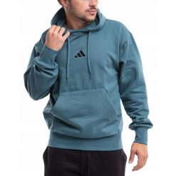 Bluza Męska Z Kapturem adidas Sportowa Dresowa Treningowa Hoodie roz. XXL. Niebieskie bluzy z kapturem męskie ADIDAS, m, bez wzorów, z bawełny, z kapturem. Za 174.00 zł.