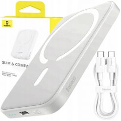Baseus powerbank magsafe indukcyjny 6000mah 20w qi. Białe powerbanki Baseus. Za 99.00 zł.