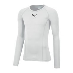 Koszulka piłkarska męska PUMA Liga Baselayer termoaktywna. Białe bielizna termoaktywna męska Puma, m, bez wzorów, bez ramiączek, do piłki nożnej. Za 182.30 zł.