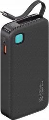 Powerbank Usams USAMS Powerbank ze zwijanym kablem USB-C Retractable 10000 mAh PD 20W Fast Charge XY Series czarny/black 10KCD22401(US-CD224). Czarne powerbanki Usams. Za 95.89 zł.