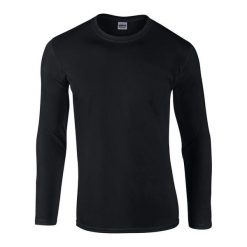 Koszulka Z Długim Rękawem Unisex Softstyle Dla Dorosłych. Czarne koszulki męskie z długim rękawem GILDAN, s, bez wzorów, sportowe, bez kołnierzyka, bez ramiączek. Za 65.99 zł.