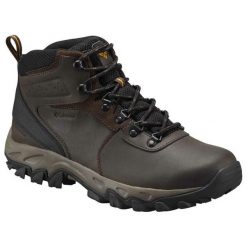Buty trekkingowe męskie Columbia Newton Ridge Plus II. Brązowe buty zimowe męskie Columbia, bez wzorów, z materiału, sportowe, bez obcasa, bez zapięcia. Za 343.99 zł.
