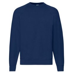Klasyczna Bluza Raglanowa Unisex Dla Dorosłych. Niebieskie bluzy nierozpinane męskie Fruit of the Loom, l, bez wzorów, klasyczne, bez ramiączek, bez kaptura. Za 79.99 zł.