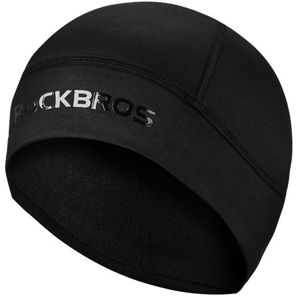 Czapka rowerowa zimowa dla dorosłych Rockbros YPP016BK. Czarne czapki męskie ROCKBROS, na zimę, bez wzorów, sportowe. Za 49.90 zł.
