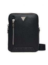 Guess Saszetka HMTOLG P5413 Czarny. Czarne saszetki męskie Guess, z aplikacjami, ze skóry. Za 219.99 zł.