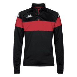 Bluza Kappa Dovare. Czarne bluzy nierozpinane męskie Kappa, s, bez wzorów, sportowe, bez ramiączek, bez kaptura. W wyprzedaży za 129.85 zł.